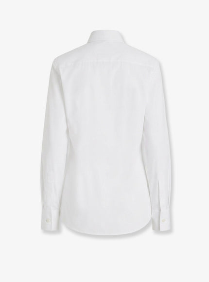 Dolce & Gabbana Cotton Shirt With Floral Embroideries