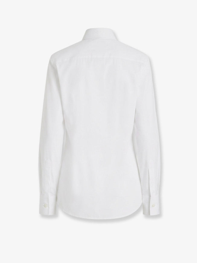 Dolce & Gabbana Cotton Shirt With Floral Embroideries