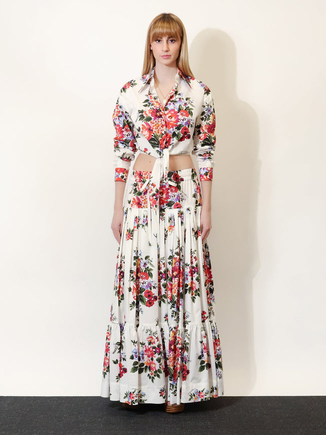 Dolce & Gabbana Cotton Shirt With Multicolor Print