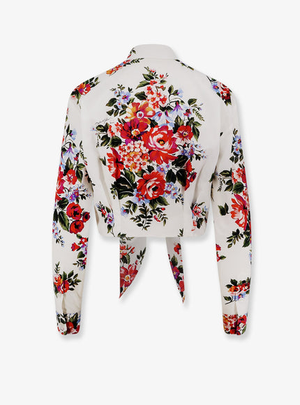 Dolce & Gabbana Cotton Shirt With Multicolor Print