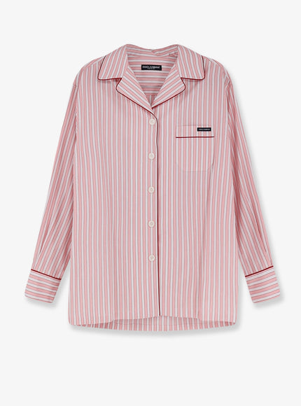 Dolce & Gabbana Striped Cotton Pajama Shirt Rigato