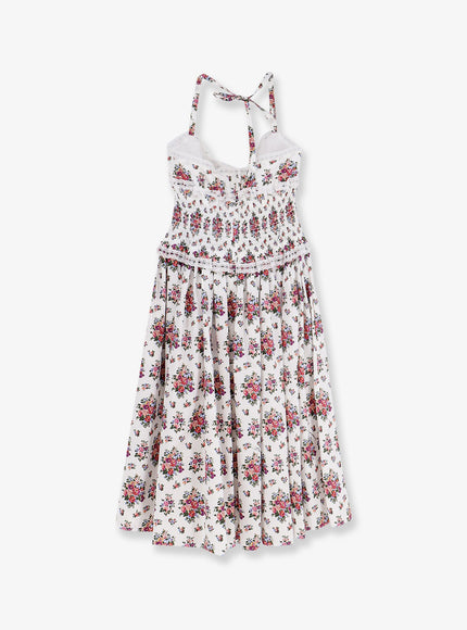 Dolce & Gabbana Poplin Dress With Mazzolini Di Fiori Print