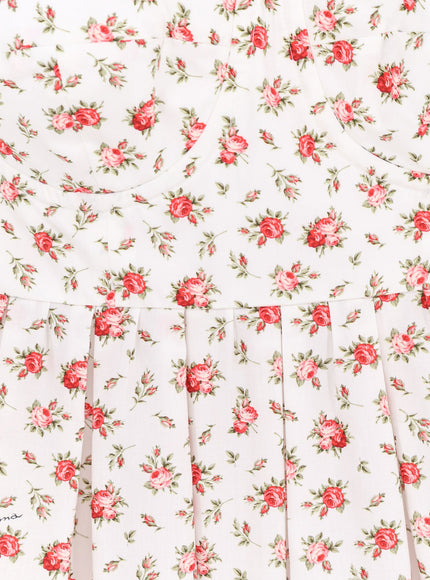 Dolce & Gabbana Poplin Dress With Roselline Print