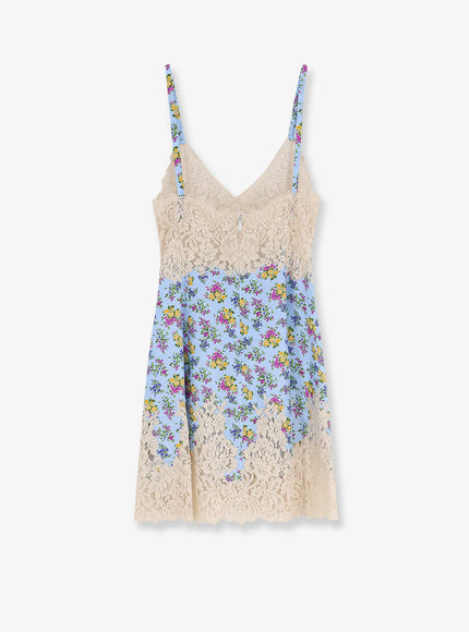 Dolce & Gabbana Silk Blend Dress With A Mazzolini Di Fiori Print