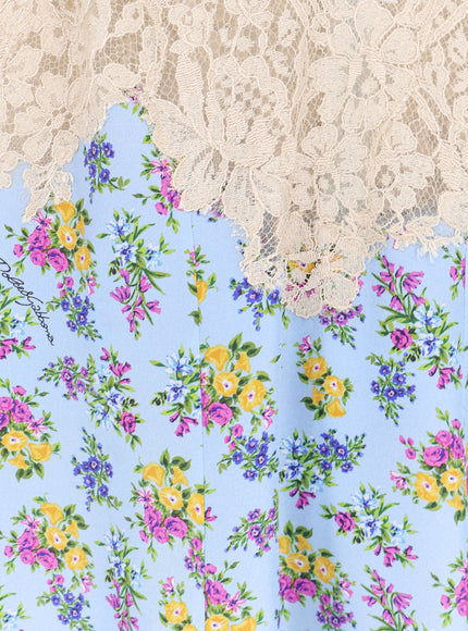 Dolce & Gabbana Silk Blend Dress With A Mazzolini Di Fiori Print
