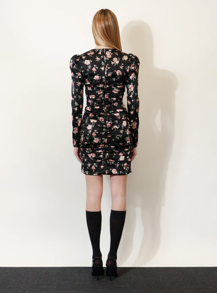 Dolce & Gabbana Stretch Silk Mini Dress With Iconic Print