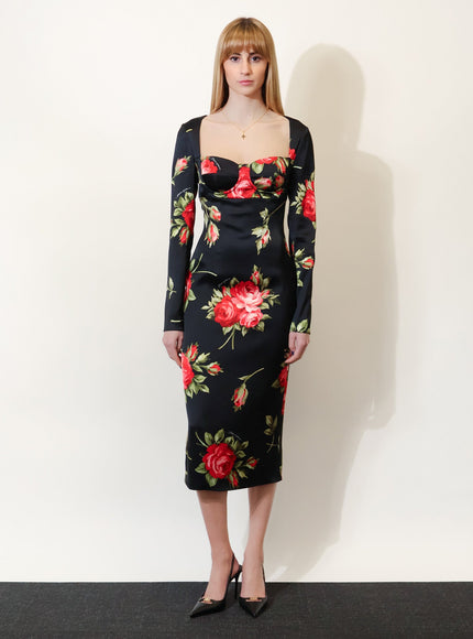 Dolce & Gabbana Viscose Dress With Iconic Print