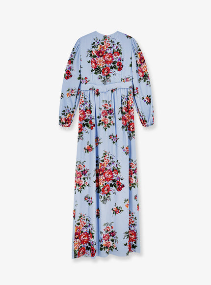 Dolce & Gabbana Charmeuse Dress With Mazzo Di Fiori Print