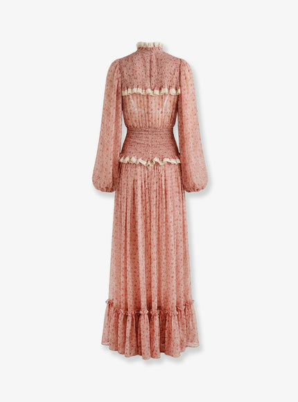 Dolce & Gabbana Chiffon Dress With Roselline Print