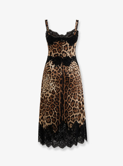 Dolce & Gabbana Satin Midi Lingerie Midi Dress