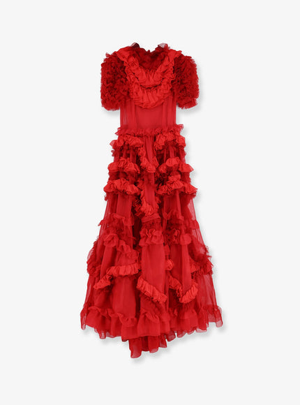 Dolce & Gabbana Long Dress With Flounces And Rouches 40 Fantasia