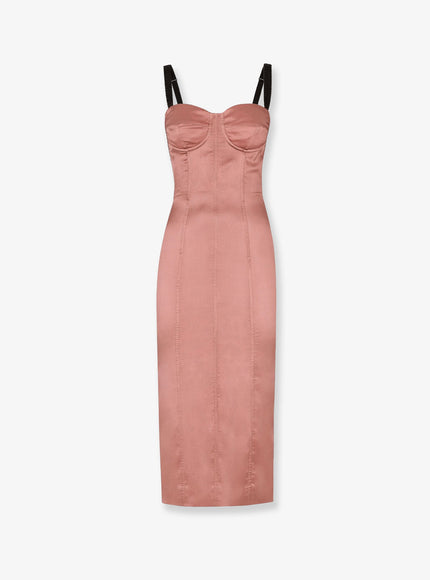 Dolce & Gabbana Stretch Satin Dress Rosa Antico