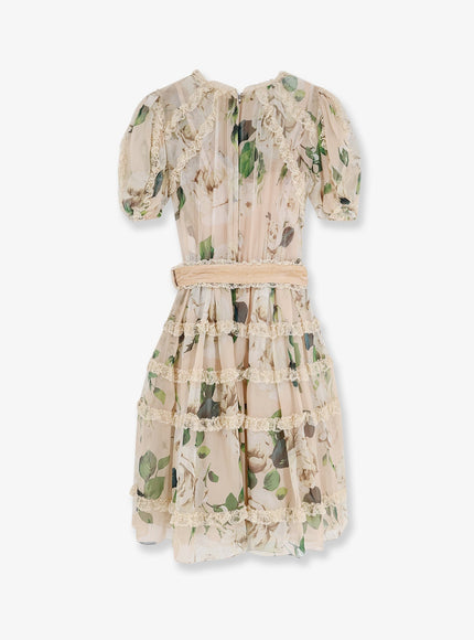 Dolce & Gabbana Silk And Viscose Dress With Iconic Print