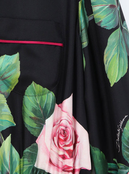 Dolce & Gabbana Silk Jumpsuit With Iconic Print