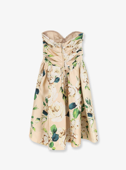 Dolce & Gabbana Silk Dress With Floral Print
