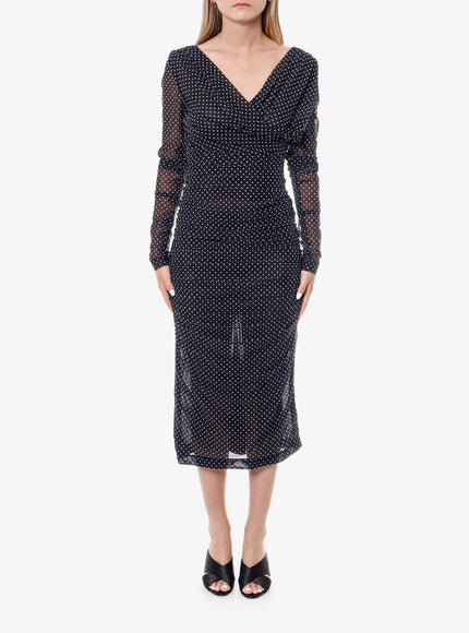 Dolce & Gabbana Polka-Dots Dress With Drapery