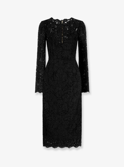 Dolce & Gabbana Cordonet Lace Dress 40 Nero