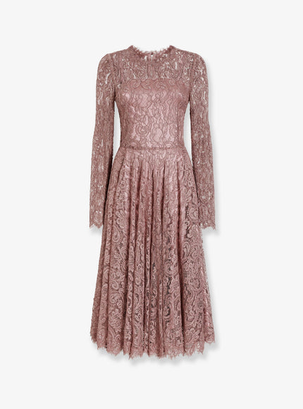 Dolce & Gabbana Lace Dress 44 Malva