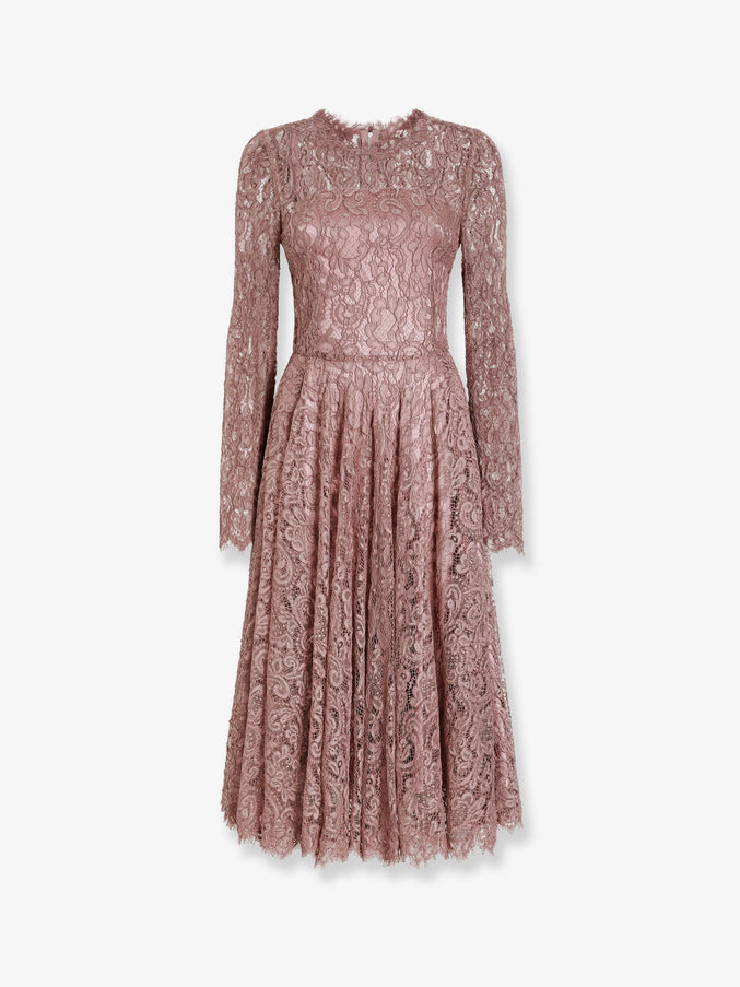 Dolce & Gabbana Lace Dress 44 Malva