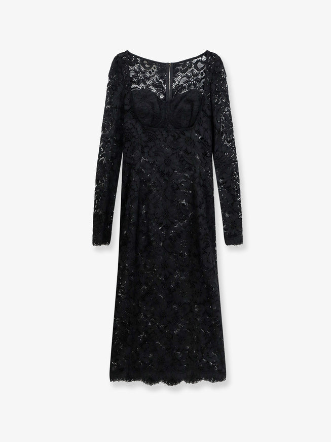 Dolce & Gabbana Lace Dress 46 Nero