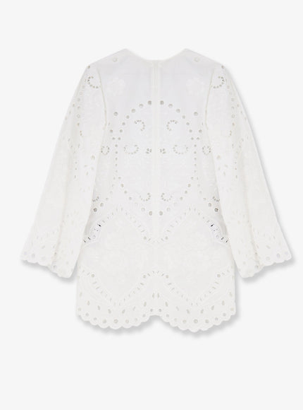 Dolce & Gabbana Mini Cotton Dress With Embroidery