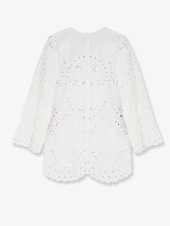 Dolce & Gabbana Mini Cotton Dress With Embroidery