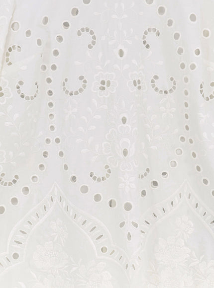 Dolce & Gabbana Mini Cotton Dress With Embroidery
