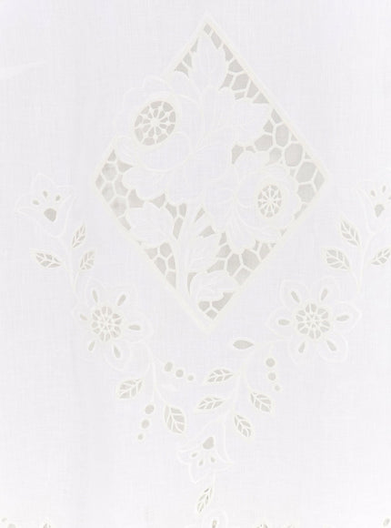 Dolce & Gabbana Linen Top With Floral Embroideries