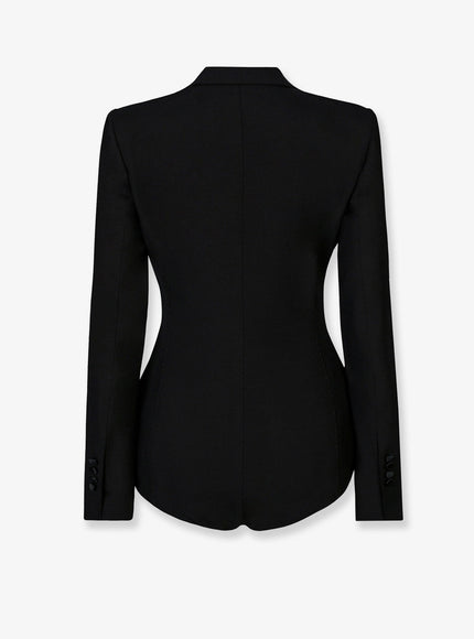Dolce & Gabbana Virgin Wool Blend Tuxedo Blazer With Body Detail
