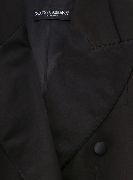 Dolce & Gabbana Virgin Wool Blend Tuxedo Blazer With Body Detail