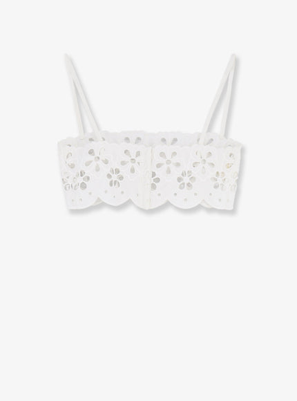 Dolce & Gabbana Cotton Top With Cut-Out Embroidery