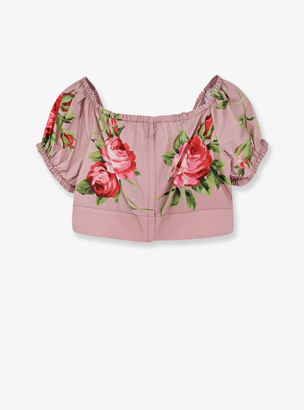 Dolce & Gabbana Cotton Top With Iconic Print