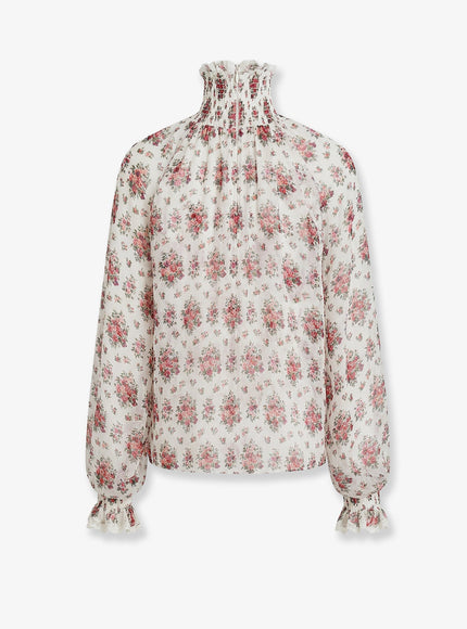 Dolce & Gabbana Chiffon Shirt With A Mazzolini Di Fiori