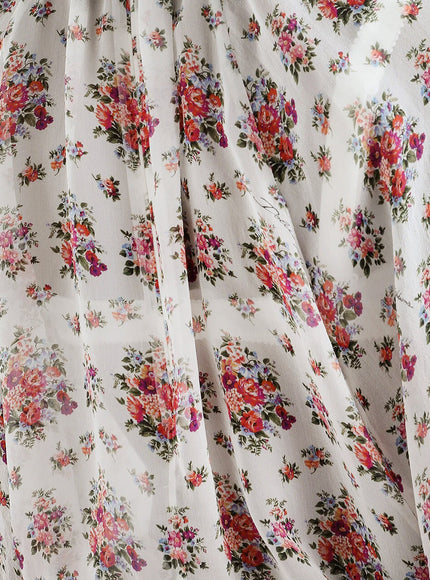 Dolce & Gabbana Chiffon Shirt With A Mazzolini Di Fiori