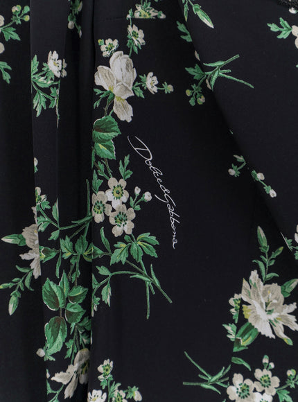Dolce & Gabbana Silk Top With Floral Print