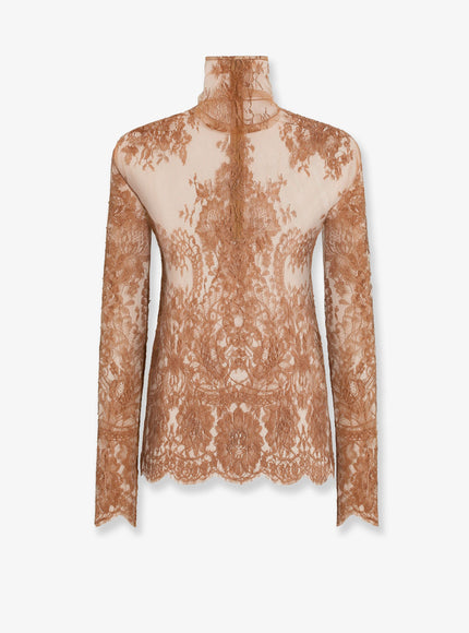 Dolce & Gabbana Chantilly Lace Shirt Rosa