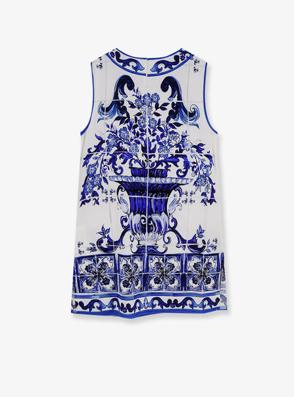 Dolce & Gabbana Silk Top With Maiolica Print