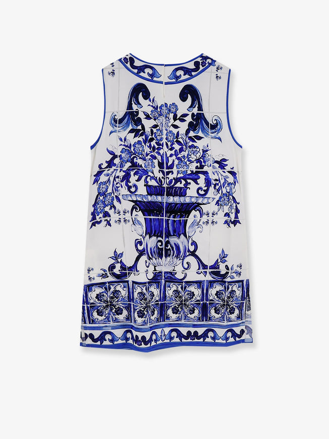 Dolce & Gabbana Silk Top With Maiolica Print