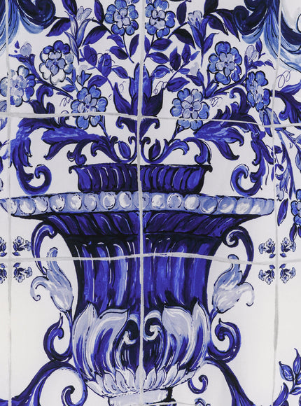 Dolce & Gabbana Silk Top With Maiolica Print