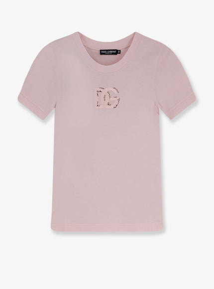 Dolce & Gabbana Cotton T-Shirt With Logo Nero