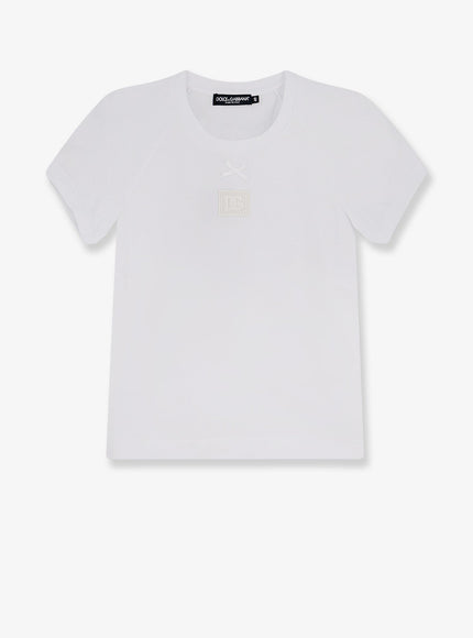 Dolce & Gabbana Cotton T-Shiirt With Logo Bianco