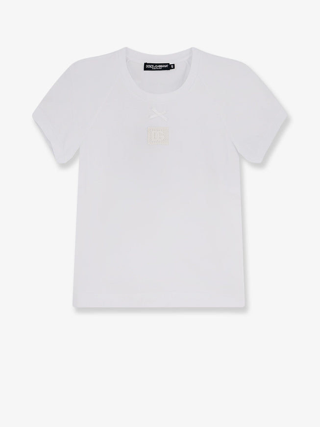 Dolce & Gabbana Cotton T-Shiirt With Logo Bianco