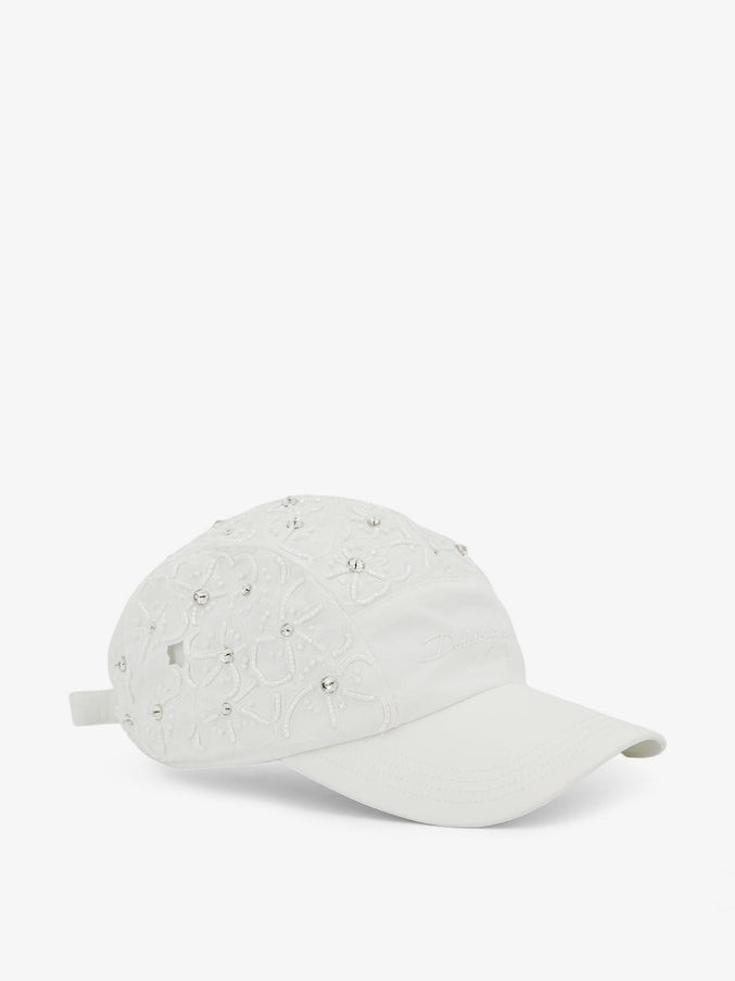 Dolce & Gabbana Cotton Hat With All-Over Floral Embroidery