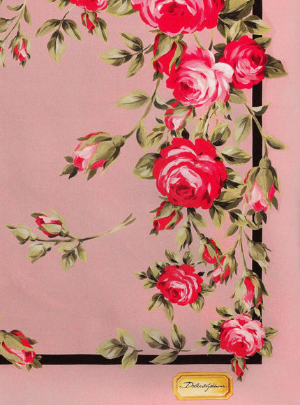 Dolce & Gabbana Silk Foulard With Roselline Print