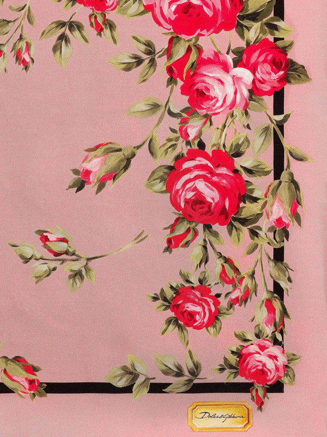 Dolce & Gabbana Silk Foulard With Roselline Print