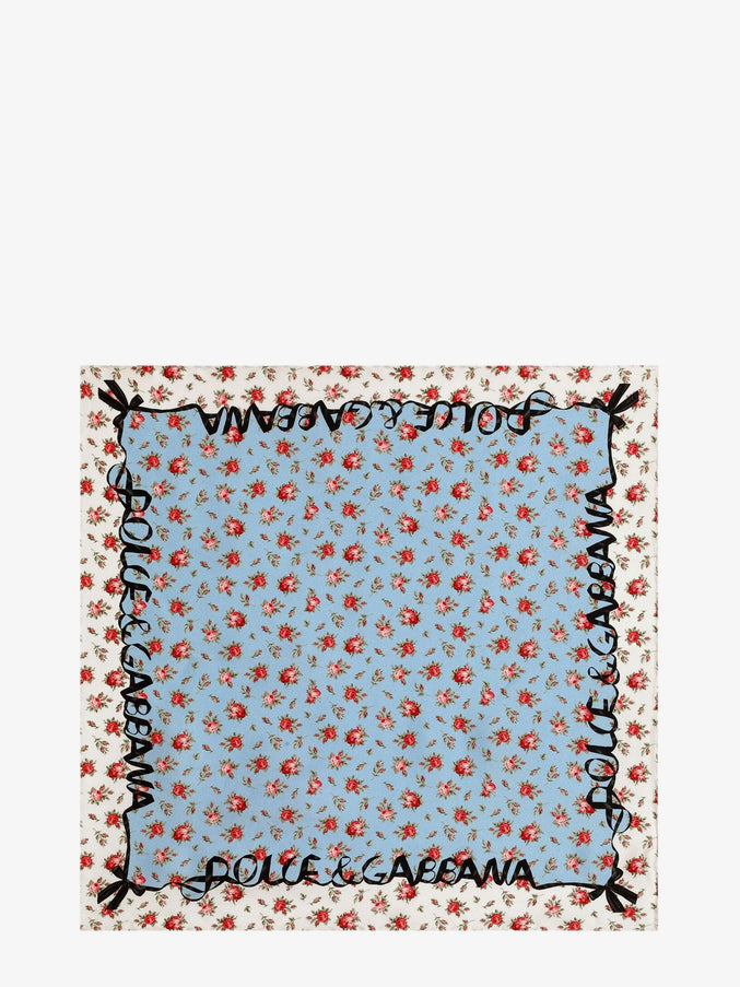 Dolce & Gabbana Silk Foulard Uni Celeste