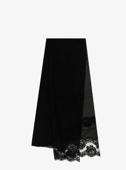 Dolce & Gabbana Chador Silk And Cotton Scarf Uni Nero