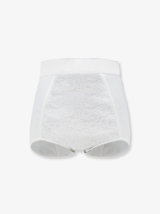 Dolce & Gabbana Jacquard And Lace Shorts Bianco