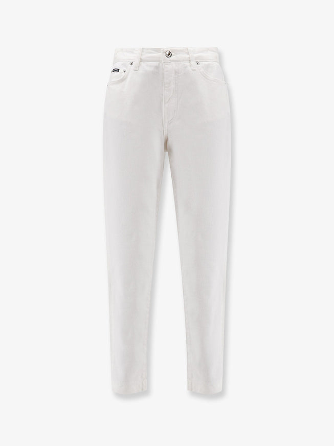 Dolce & Gabbana Audrey White Denim Trousers 44 Bianco