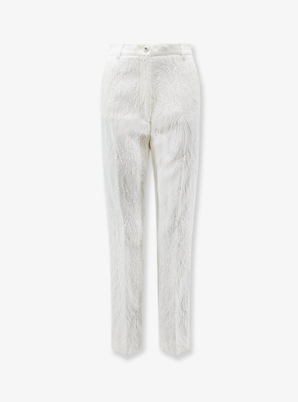 Dolce & Gabbana Lace Trousers 40 Bianco